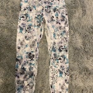 lululemon athletica Blue and White Leggings